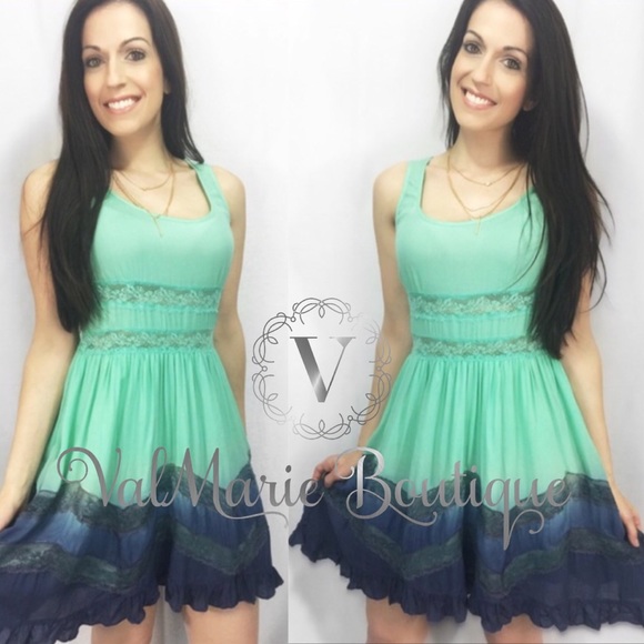 Day at the beach Ombré ocean breeze slip dress - Picture 5 of 5